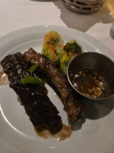 Ribs and Asian roll